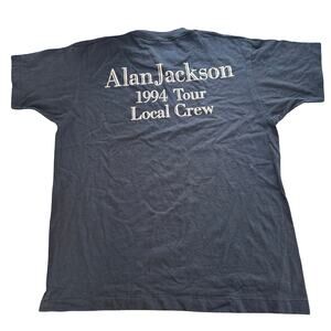 Vintage 1994 Alan Jackson Tour Shirt Local Crew Screen Stars Best Thrashed XL